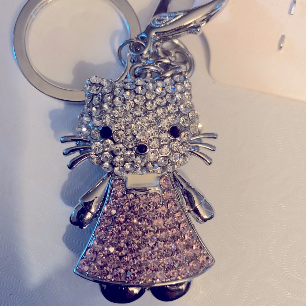 Cat bling keychain